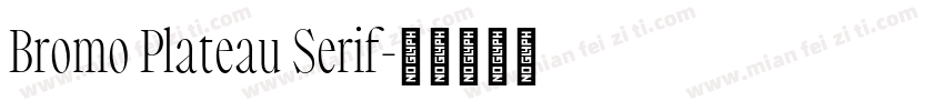Bromo Plateau Serif字体转换